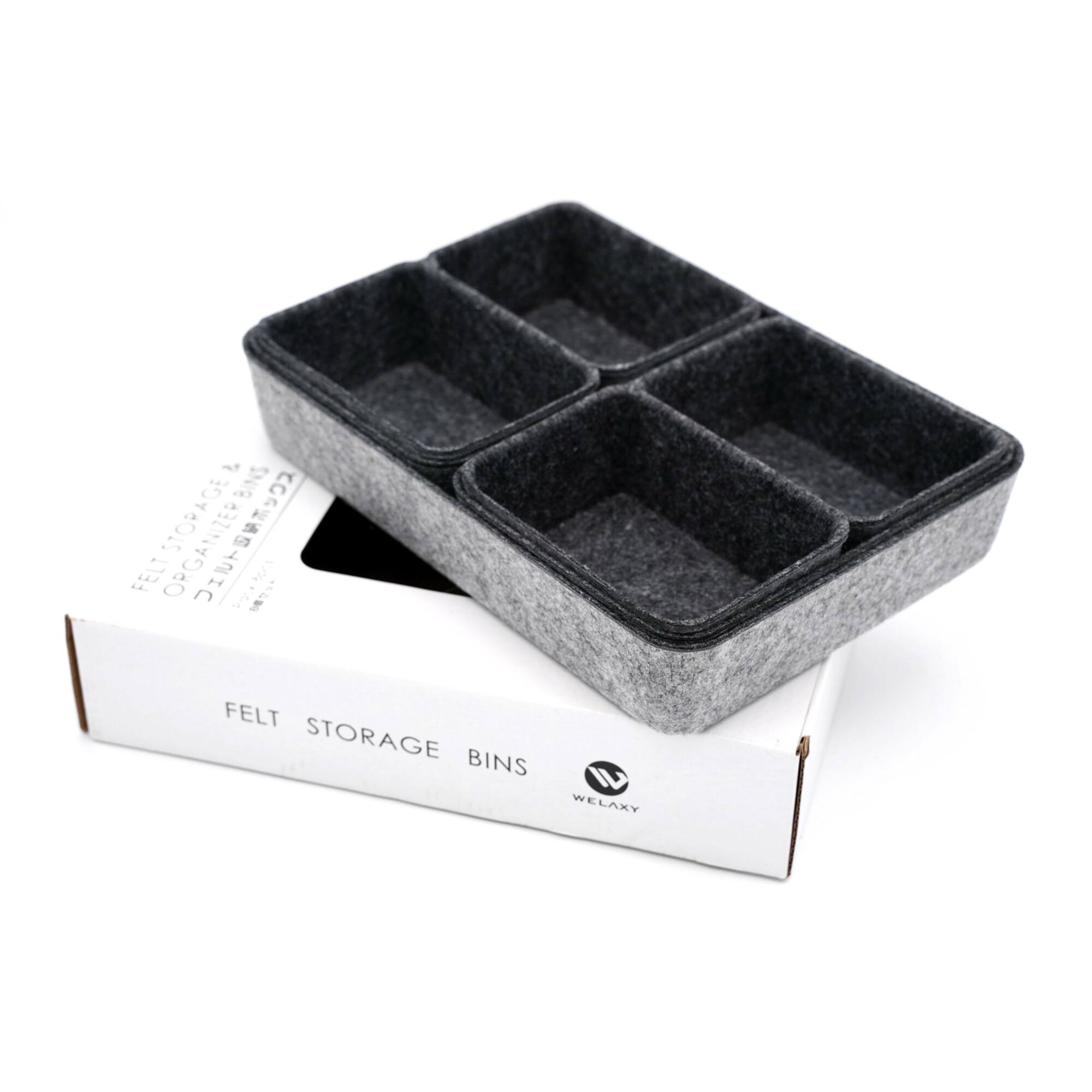 Welaxy Felt 7 Piece Drawer Organizer Tray Set
